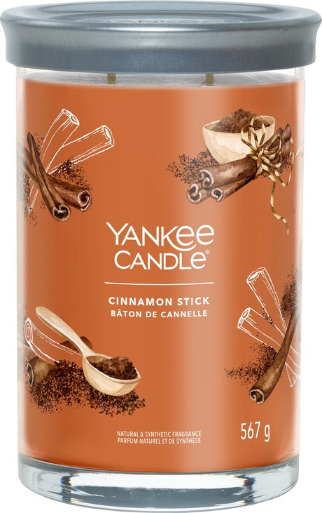 Yankee candle - cinnamon stick large tumbler geurkaars - 100 branduren - twee lonten