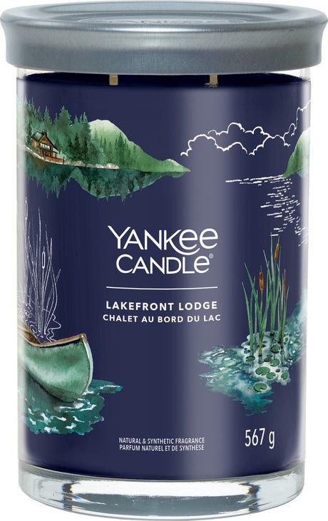 Yankee candle - lakefront lodge large tumbler geurkaars - 100 branduren - twee lonten