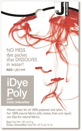 Jacquard idye poly textielverf rood 14 g