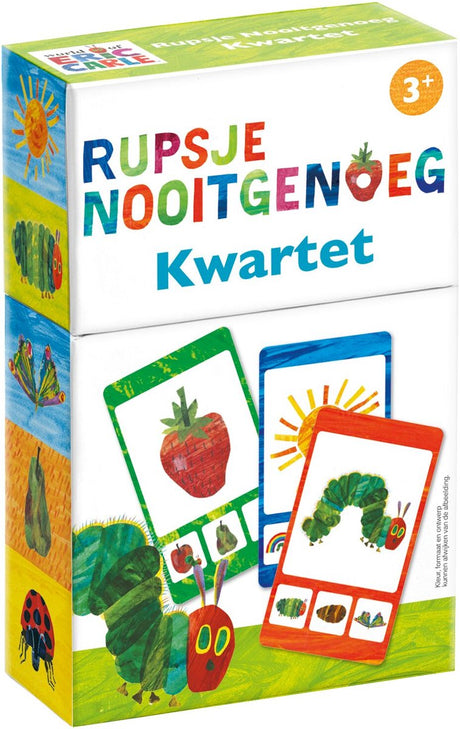 Bambolino rupsje nooitgenoeg kwartet - 32 kaarten - 8 kwartetten - peuter en kleuter speelgoed - voor meisjes en jongens - vanaf 3 jaar - speelgoed kinderen - toys