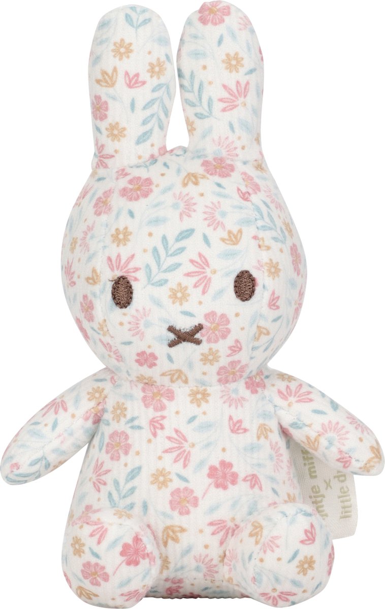 Nijntje x little dutch lucky all-over knuffel - 15 cm - blossom