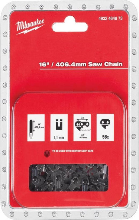 Milwaukee 40 cm kettingzaag saw chain 3 8 x 406,4 x 1,1 - 4932464873