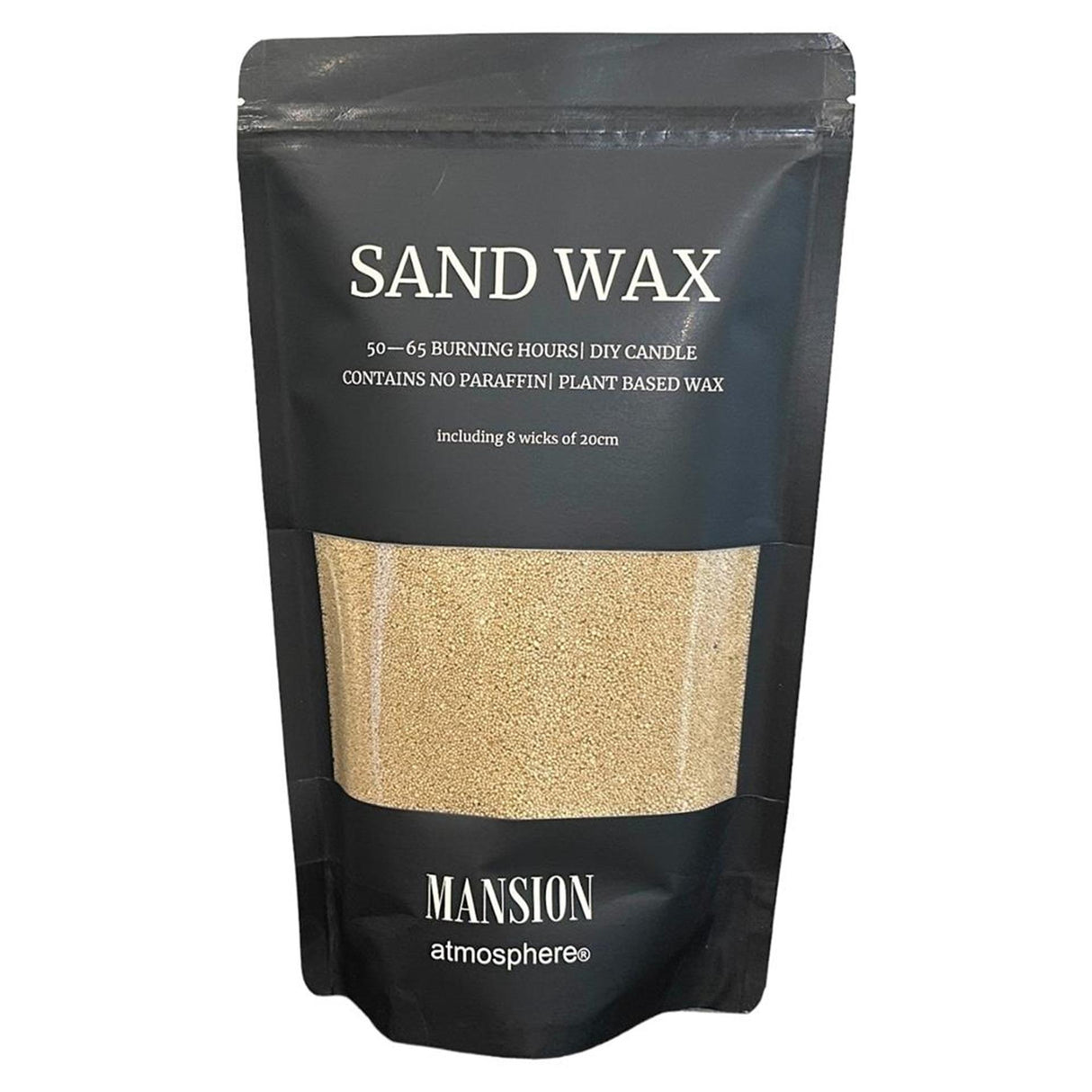 Mansion atmosphere sand wax bruin 500g ziplock zak met 8 lonten