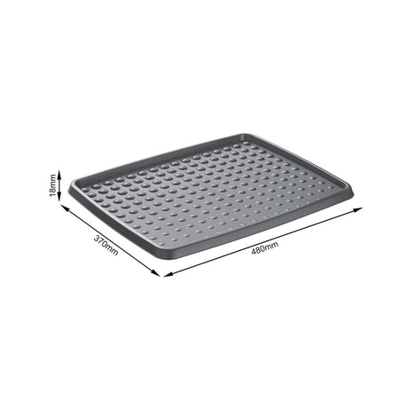 Rotho drops schoenenmat 48x48 cm antraciet