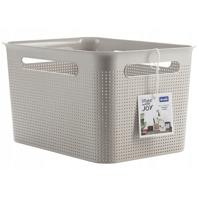 Rotho brisen opbergmand 36x26,2x21,1 cm 16l cappuccino