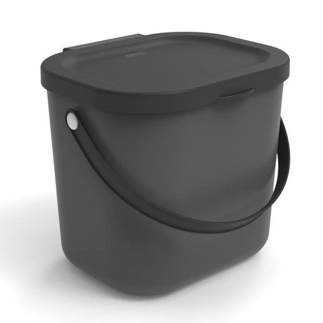 Rotho albula afvalscheiders - gft afvalbak - 6l - zwart