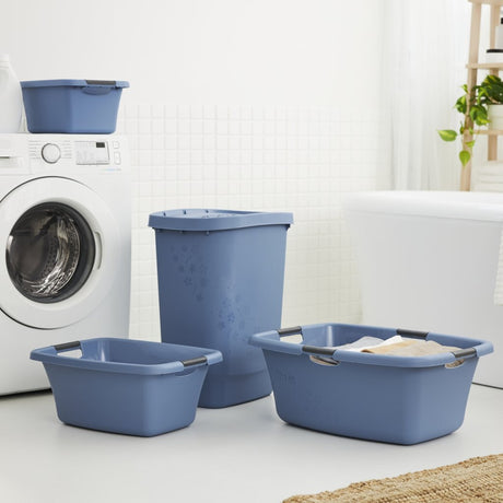 Rotho flowers wasmand 25l horizon blauw