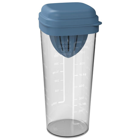 Rotho loft shaker met pers 1l horizon blauw transparant