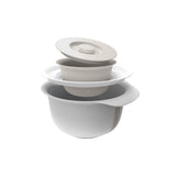Rotho fresh beslagkom met spatdeksel 4l cool grey