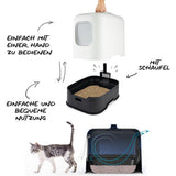 Rotho biala kattenbak wit