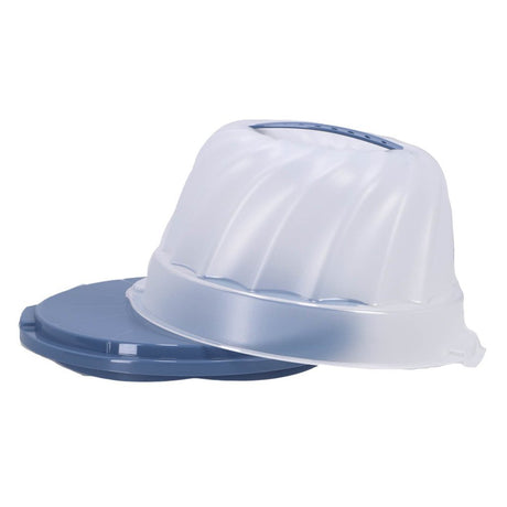 Rotho gugelhupf fresh cakedoos tulband horizon blauw transparant