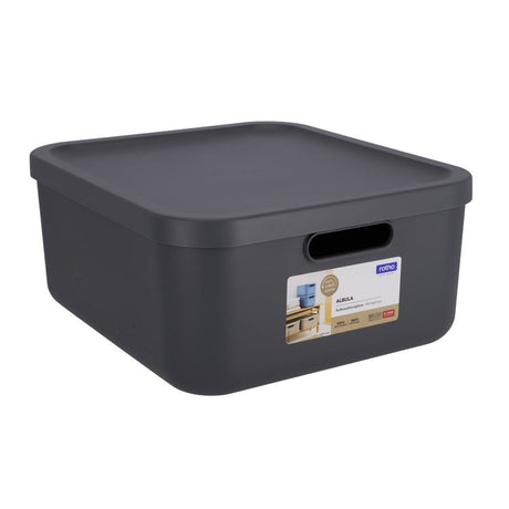 Rotho albula decoratie opbergbox 20l antraciet