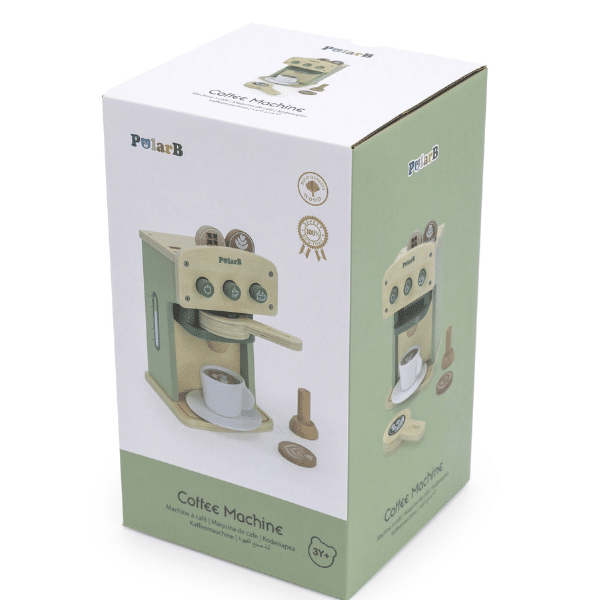 Polarb viga houten koffiezetapparaat groen + accessoires