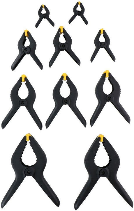 Kinzo lijmklemmen - set 10 stuks - 5 maten