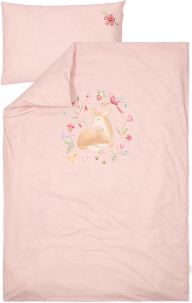 Little dutch ledikant dekbedovertrek - roze - fairy garden - fairy blossom