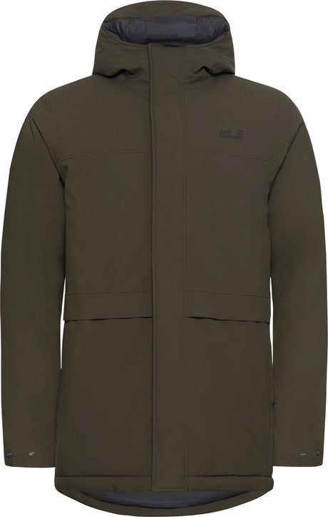 Jack wolfskin cold camp coat m heren outdoorjas - obsidian moss