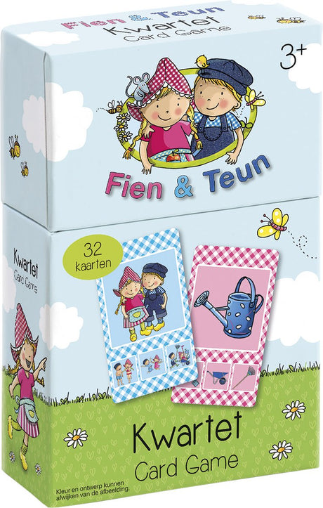 Bambolino fien teun kwartet - 32 kaarten - 8 kwartetten - peuter en kleuter speelgoed - voor meisjes en jongens - vanaf 3 jaar - speelgoed kinderen - toys