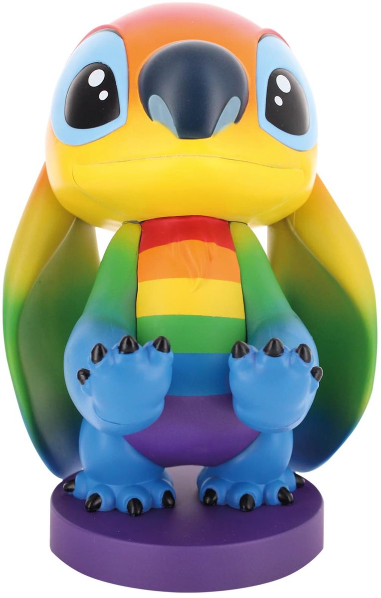 Cableguys stitch rainbow - figurine standaard voor telefoon | controller | oplaadcase (cable guys original)