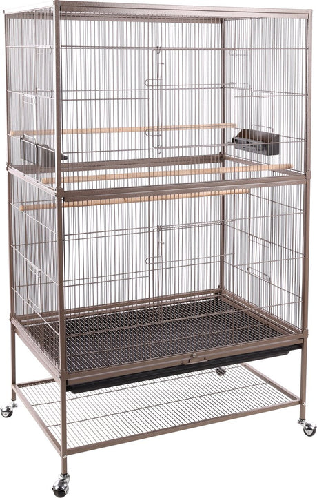 Flamingo volière sumba taupe – volière voor buiten binnen – volière aluminium – 79x52x134 cm – volière