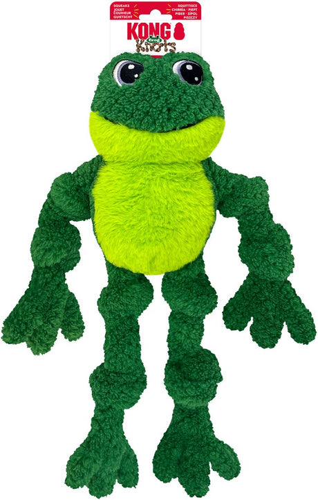 Kong knots frog groene knuffel voor honden 46cm l
