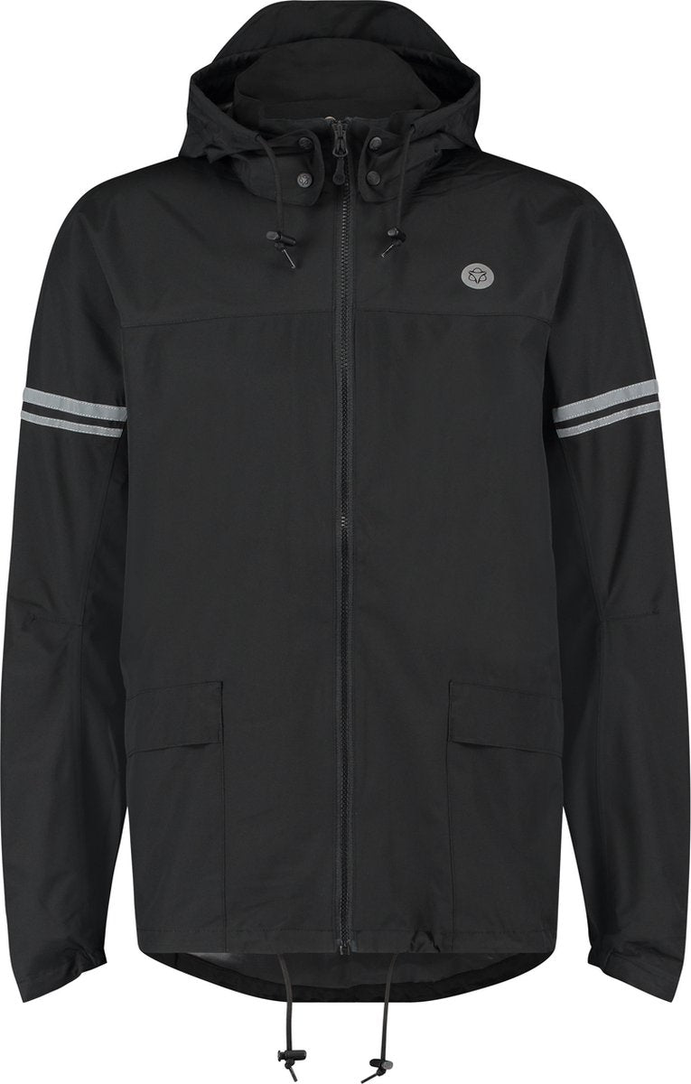 Agu original regenjas essential – 100% waterdicht – poray 5.000 – gerecycled materiaal – dames heren – zwart - s