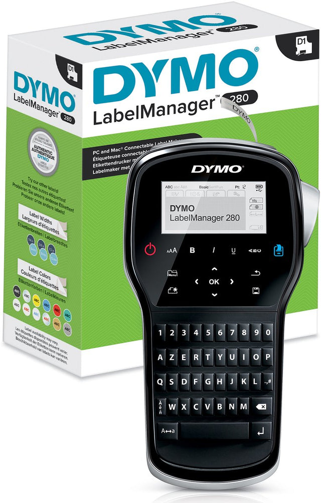 Dymo labelmanager lm280 s0968950 102x205x57mm zwart zilver