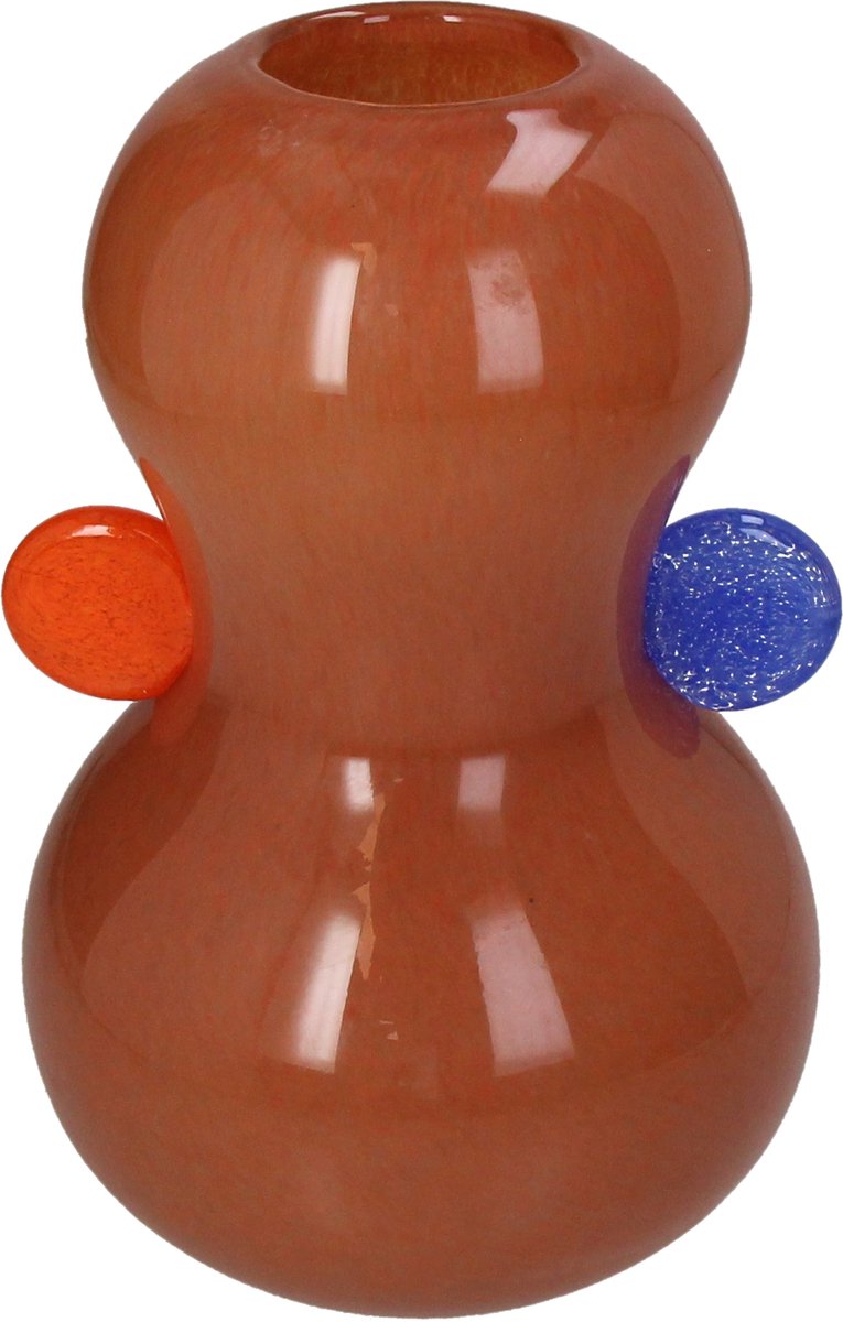 Hd collection vaas glas terra 16.5x16.5x25.5cm