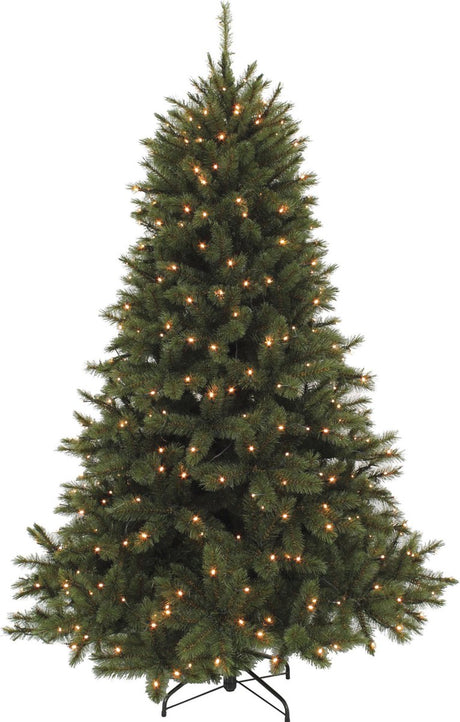 Triumph tree forest frosted kunst kerstboom met verlichting - kunstkerstboom h185 x ø130 cm - groen
