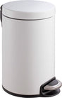 Eko - serene pedaalemmer 12 liter - steel plastic - wit - prullenbak