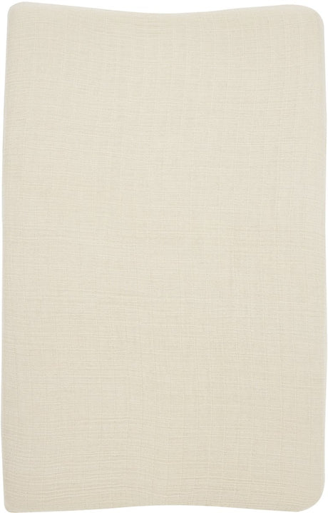 Meyco baby uni aankleedkussenhoes - pre-washed hydrofiel - soft sand - 50x70cm