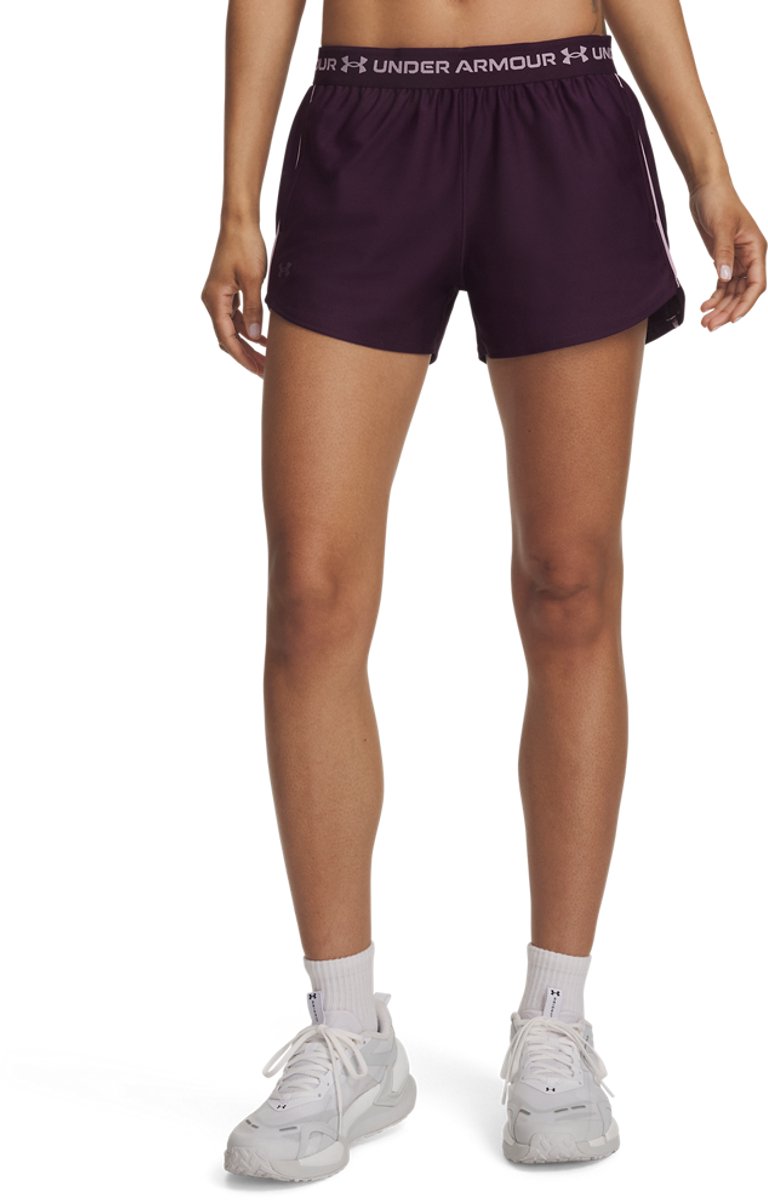Under armour tech play up shorts-ppl dames sportbroek - paars echo - mauve roze s