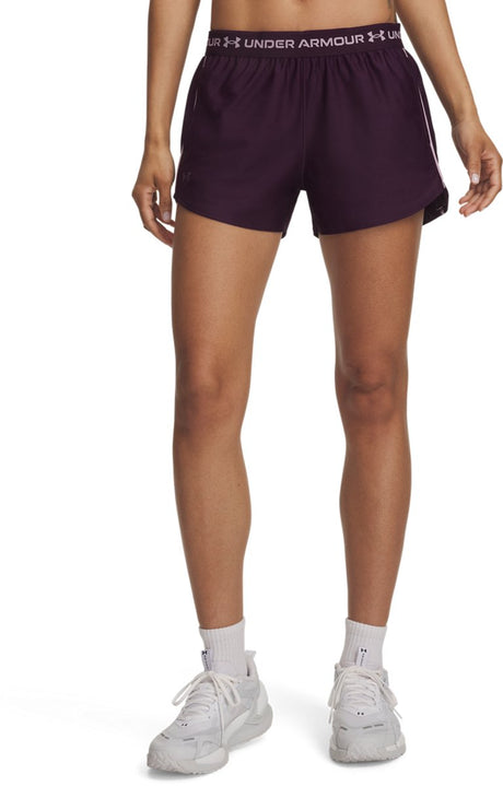 Under armour tech play up shorts-ppl dames sportbroek - paars echo - mauve roze l