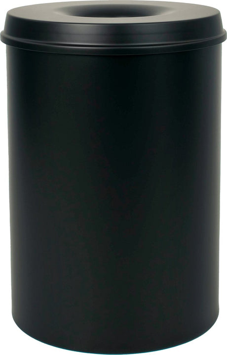 V-part - vlamdovende papierbak 30 ltr - steel - zwart