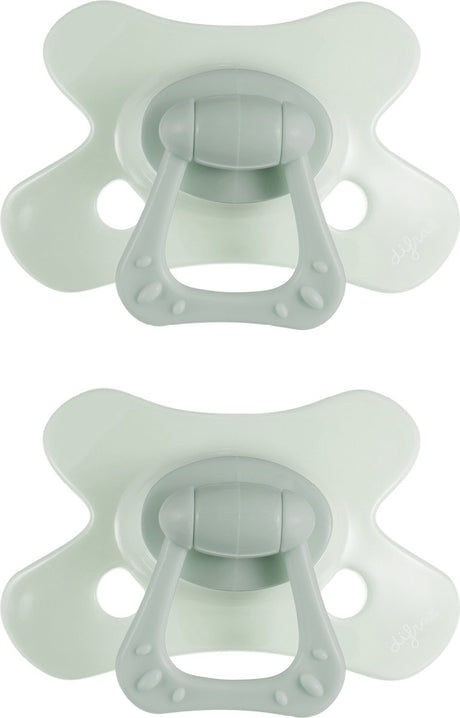 Difrax fopspeen natural - 18+ maanden - lichtgroen - 2 stuks