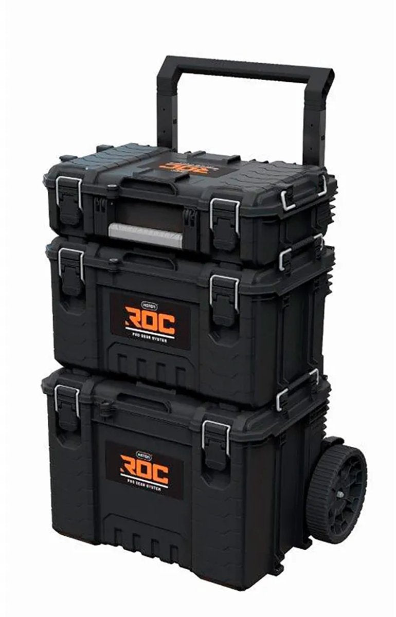 Keter roc pro gear 2.0 - gereedschapskist set - 3 stuks - moduleerbaar - weerbestendig