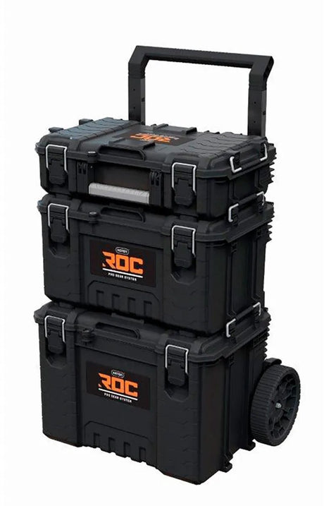 Keter roc pro gear 2.0 - gereedschapskist set - 3 stuks - moduleerbaar - weerbestendig