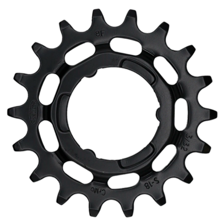 KMC tandwiel Shimano narrow 18T achter zwart