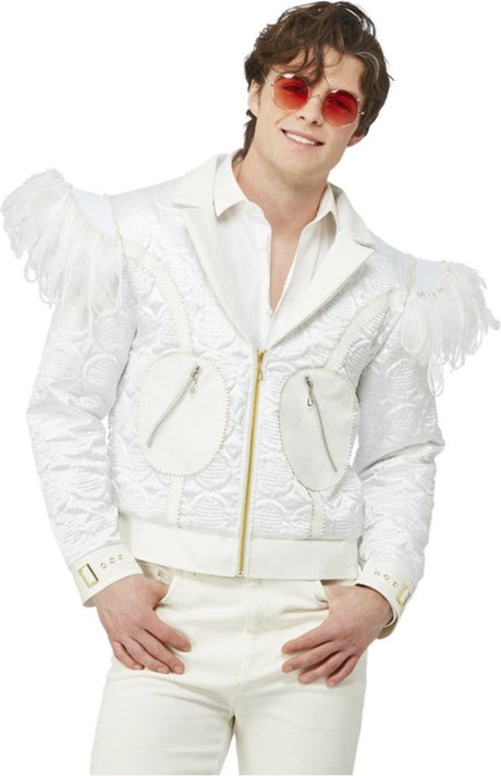 Smiffys kostuum jacket -m- elton john feather jacket wit m