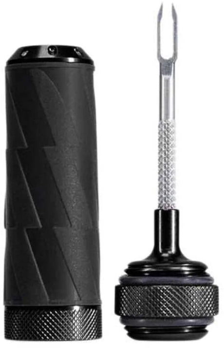 Muc-off precision tubeless repair capsule - bandenreparatieset - tubeless plug tool - voor racefiets gravel en mtb - cnc-bewerkte aluminium behuizing - inclusief 15 pluggen - met ventieltool