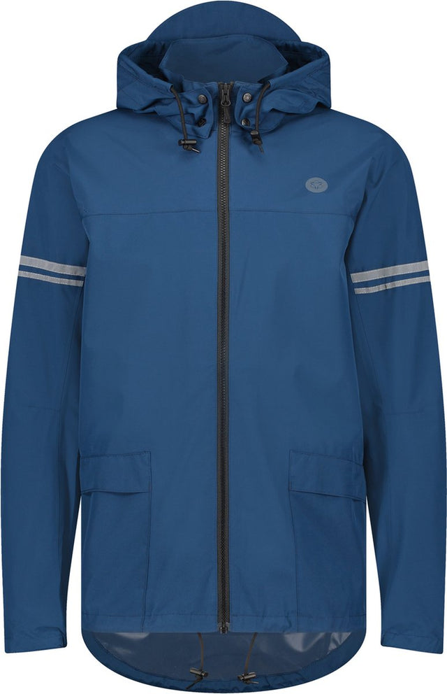 Agu original regenjas uniseks waterdicht - teal blauw - waterkolom 5.000 mm - afneembare capuchon - inclusief opbergtasje 2xl