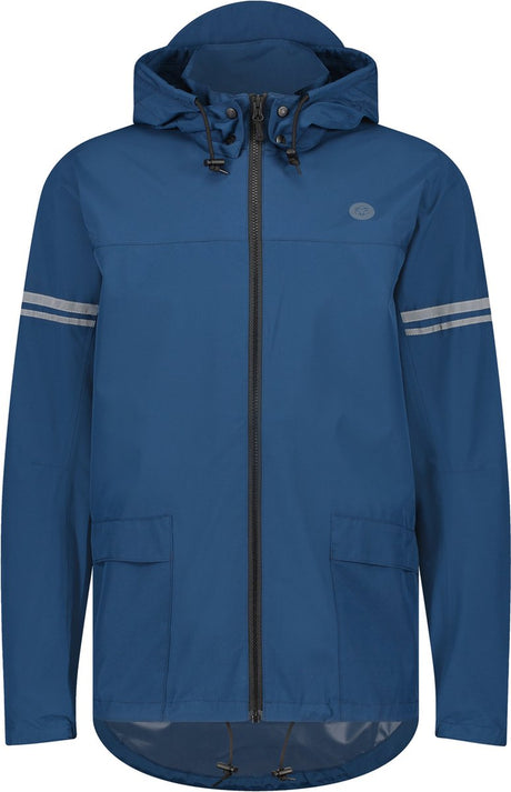 Agu original regenjas uniseks waterdicht - teal blauw - waterkolom 5.000 mm - afneembare capuchon - inclusief opbergtasje s