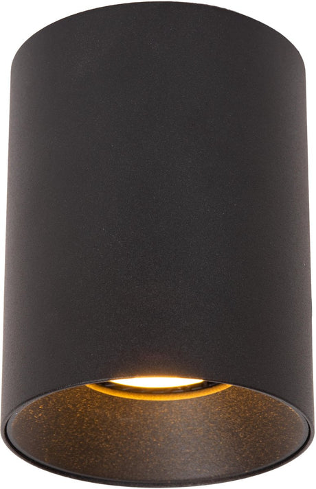 Lucide gerti - plafondspot (plafondlamp) - ø 8 cm - 1xgu10 (mr16) - inclusief omwisselbare ringen - zwart - essential