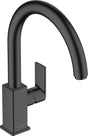 Hansgrohe vernis shape m35 - keukenmengkraan - ééngreeps bediening - 35mm maat - draaibare uitloop - mat zwart