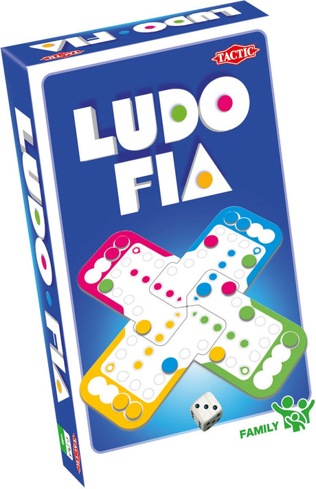 Tactic ludo – bordspel – compacte editie – klassiek familiespel – vanaf 5 jaar – 2 tot 4 spelers