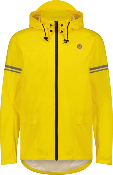Agu original regenjas essential – 100% waterdicht – poray 5.000 – gerecycled materiaal – dames heren – geel - m