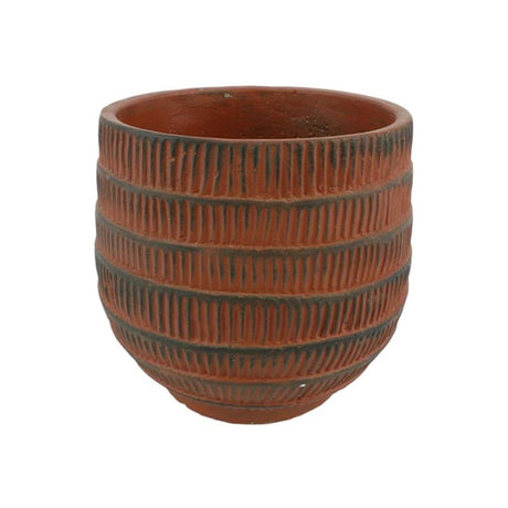 Hbx natural living bloempot cissane ø11xh10cm terracotta