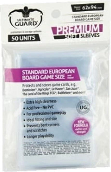 Ultimate guard board game sleeves (50) - standard european