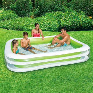 Summer waves zwembad familie deluxe 2-rings 262 x 175 x 46 cm | 3 stuks