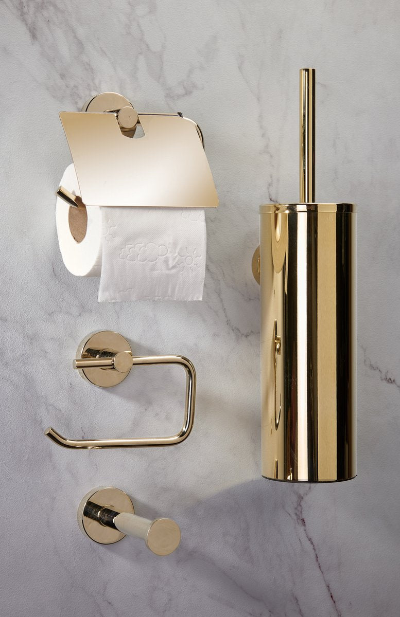 Allibert coperblink wc papier voorraadhouder glanzend goud