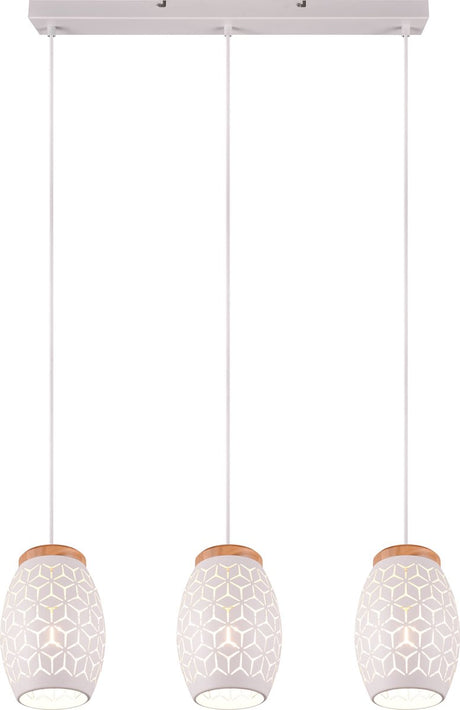 Rl live your light reality bidar - hanglamp - wit mat - excl. 3x e27 28w